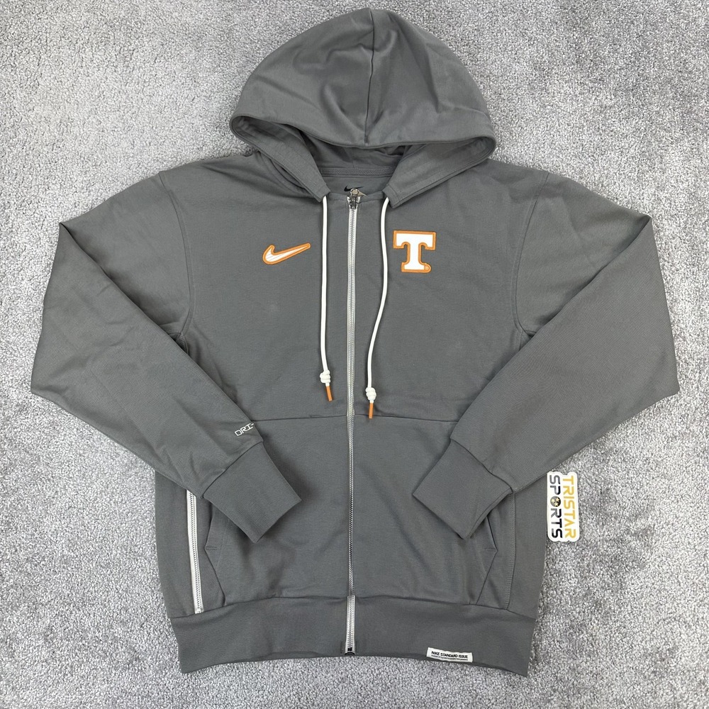 Tennessee Volunteers Hoodie Mens Small Gray Nike Dri Fit Full Zip PE Team Issue